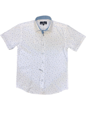 Kids formal Shirts Short Sleeve printed #5985 - Denim Republic