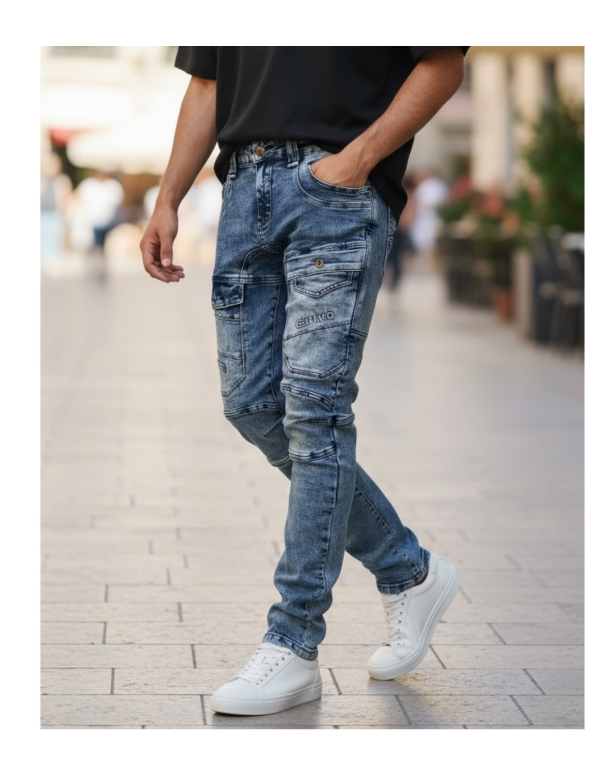 Men’s Jeans Straight Fit with Details (Gypsy-2) Lite wash