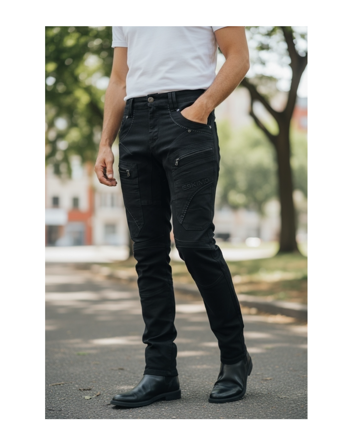 Men’s Jeans Straight Fit with Details (Matrix) Black