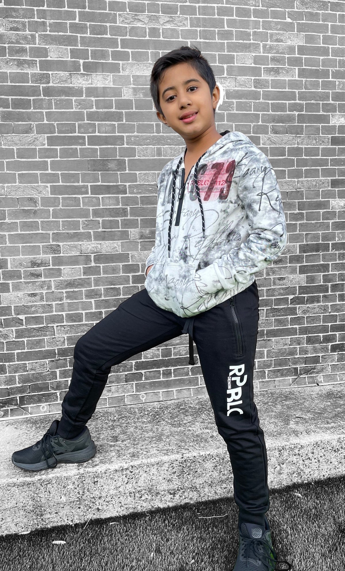 K-RAMBO-W Kids Hoody - Denim Republic