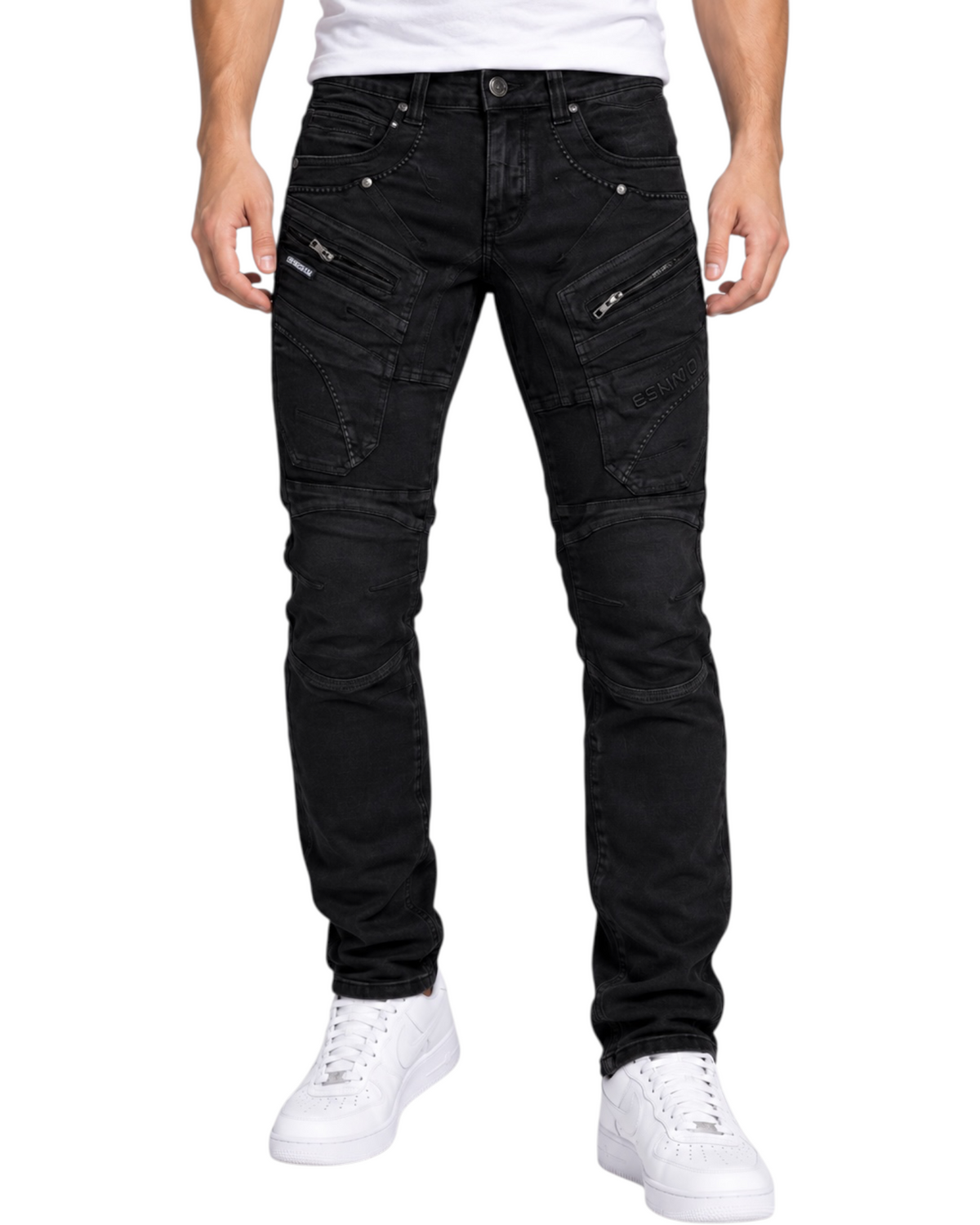 Matrix Men’s Jeans Straight Fit with Details Black