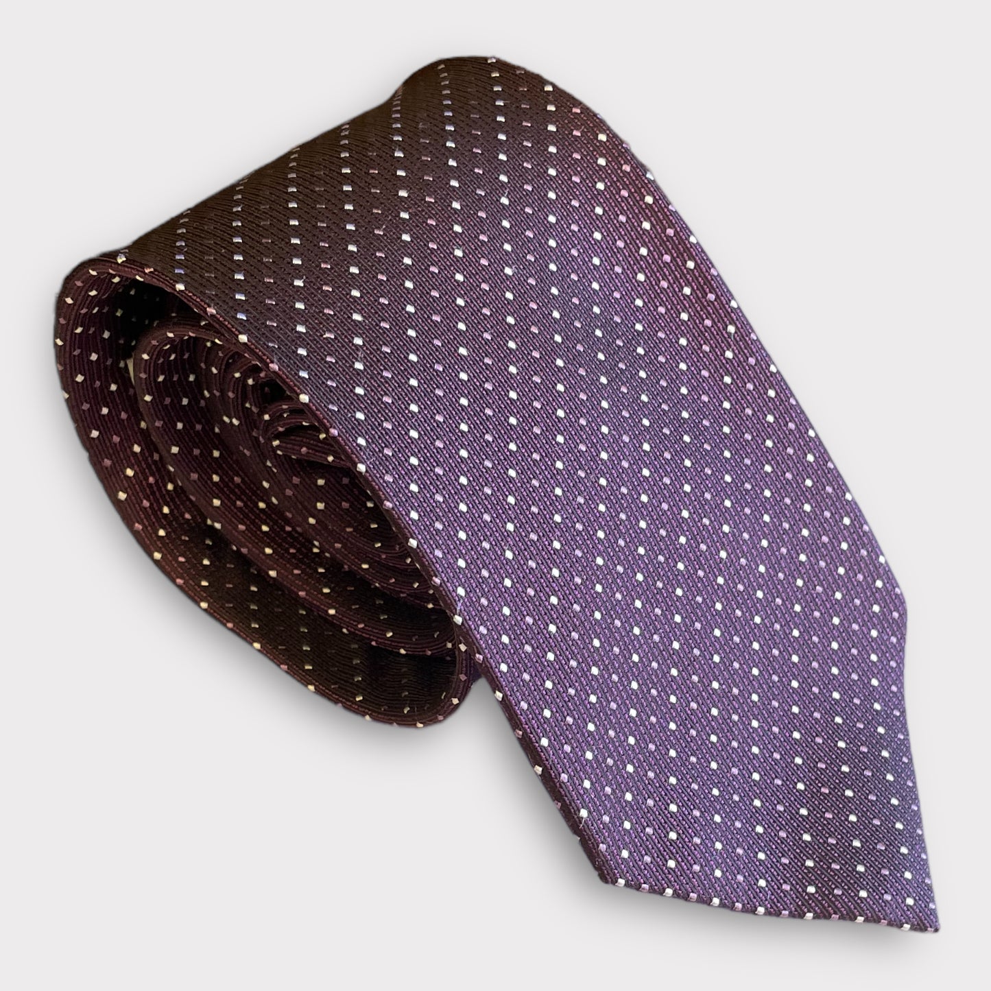 Purple Polka Dot Thick Tie - Denim Republic