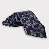 Purple Navy Sky Blue and Pink Circles Pattern Thick Tie - Denim Republic