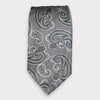 Grey Paisley Thick Tie