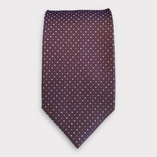 Purple Polka Dot Thick Tie - Denim Republic