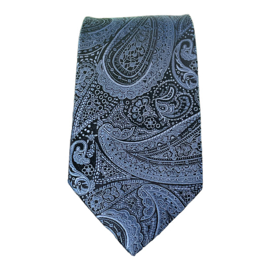 Blue Paisley Thick Tie - Denim Republic