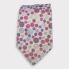 Silver Purple and Pink Circles Pattern Thick Tie
