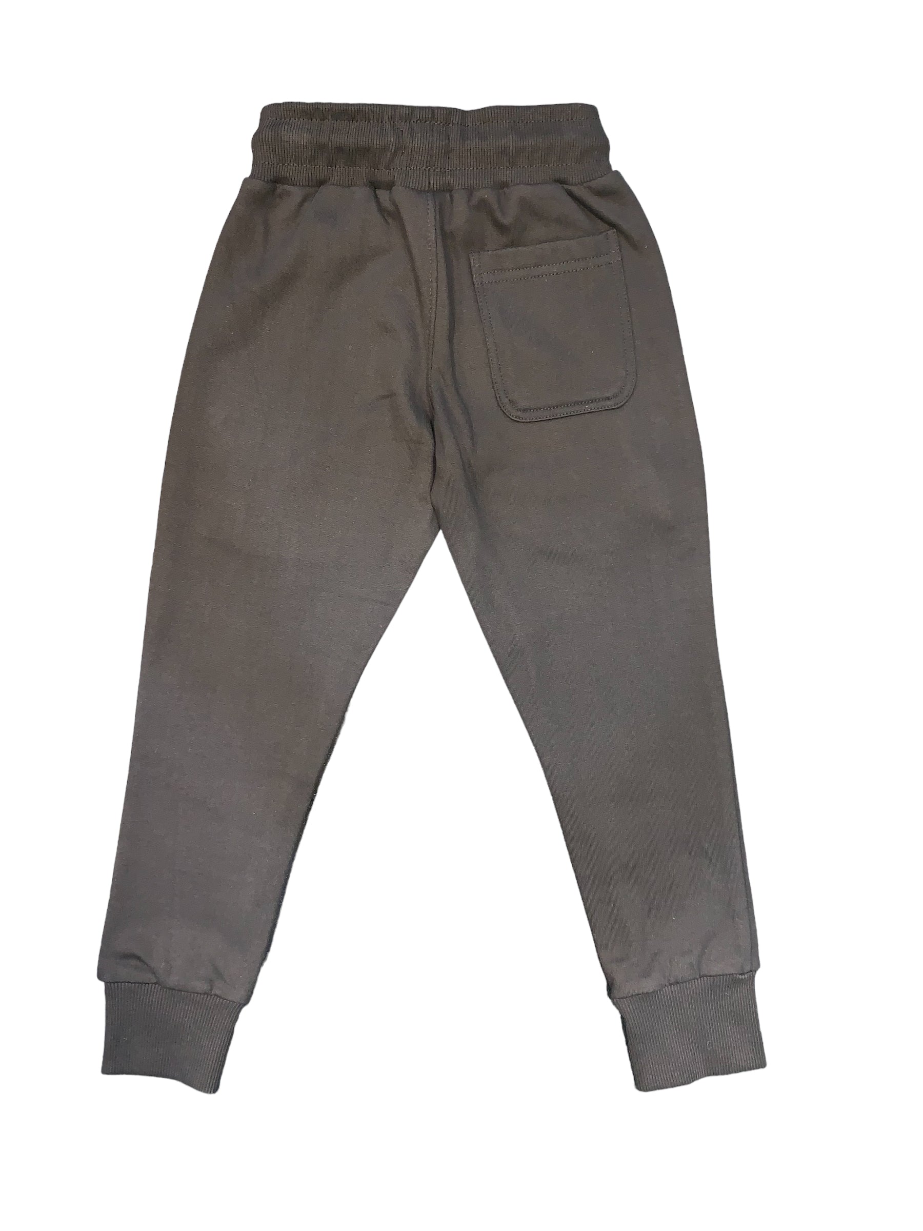 Kids Track pants with cuffed bottom #K-DOTS - Black (UNISEX) - Denim Republic