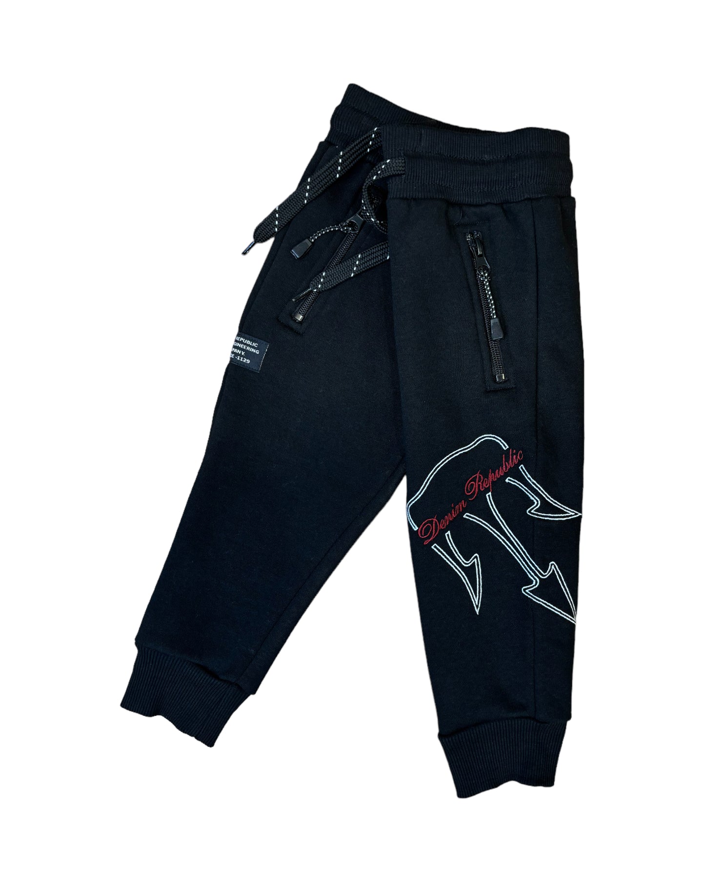 JAY-11 Kids track pants Black-Black