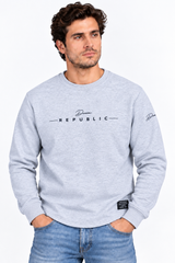 Men's Crew Neck Premium Cotton Fleece Jumper - Snow (APEX) 380GSM