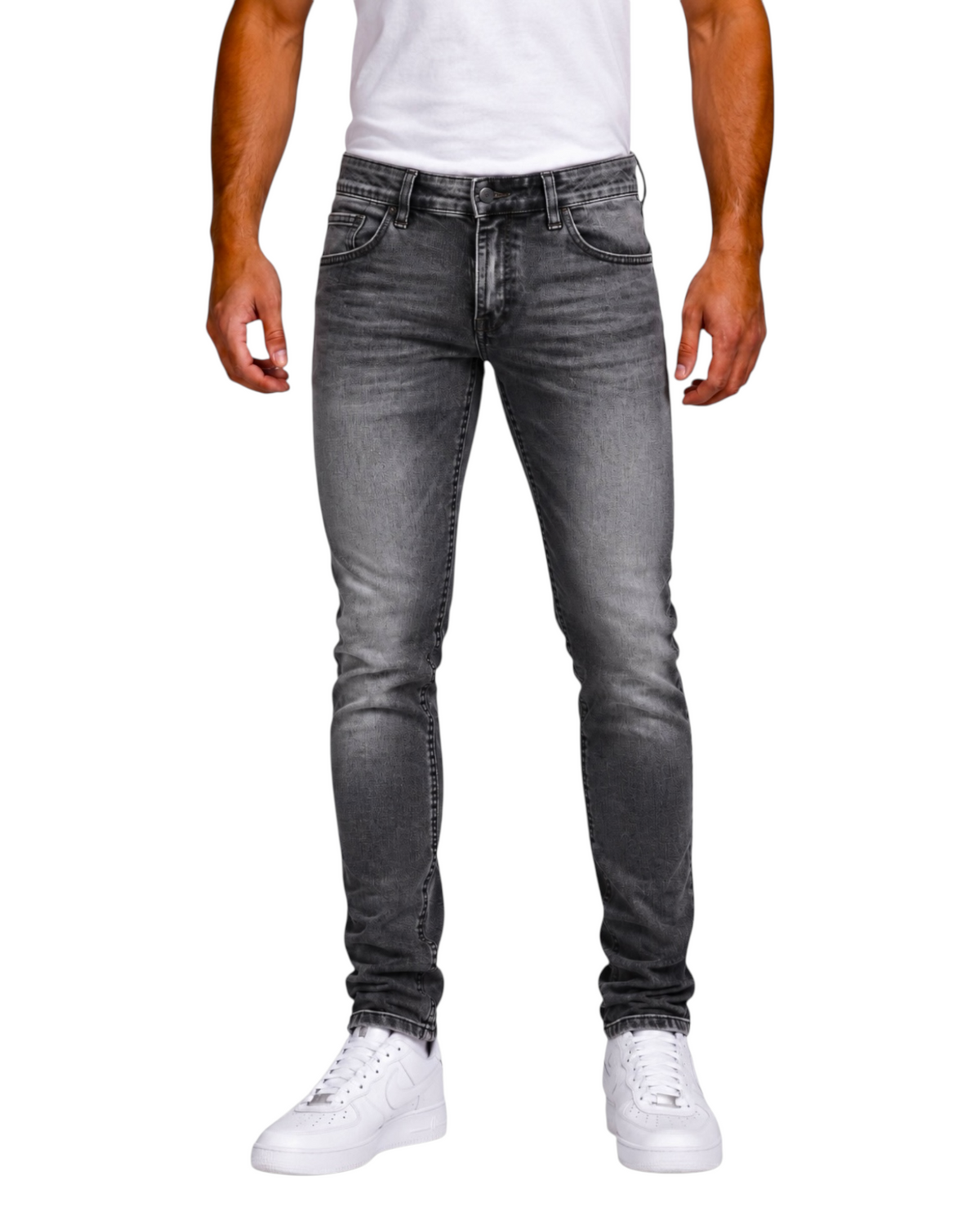 Men's Grey Jeans in Relaxed Fit 11092