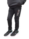 Kids Track pants with cuffed bottom #K-DOTS - Black (UNISEX)