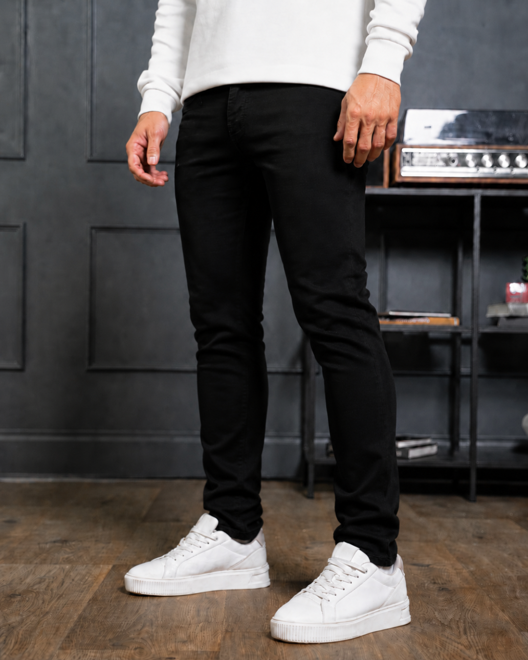 Lab 1800 Jeans Black Straight