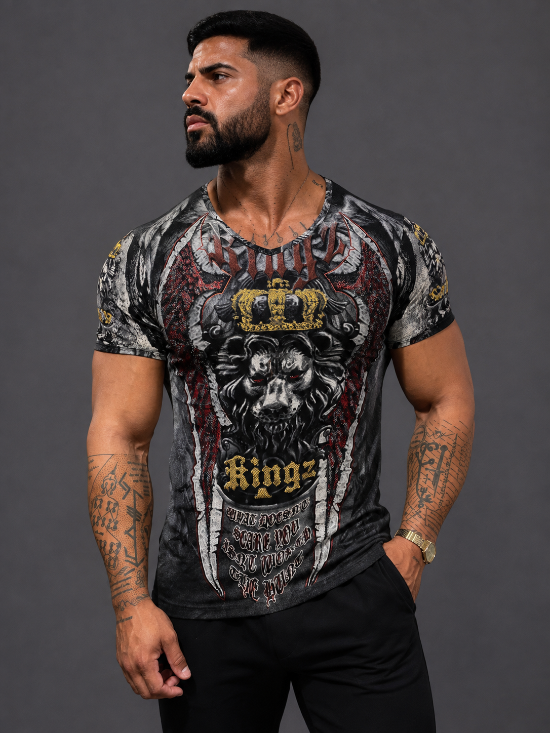 Rhinestone Men’s T-shirt #4015