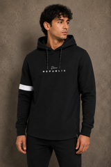 Men's Cotton Fleece Printed Hoodie (Matter)