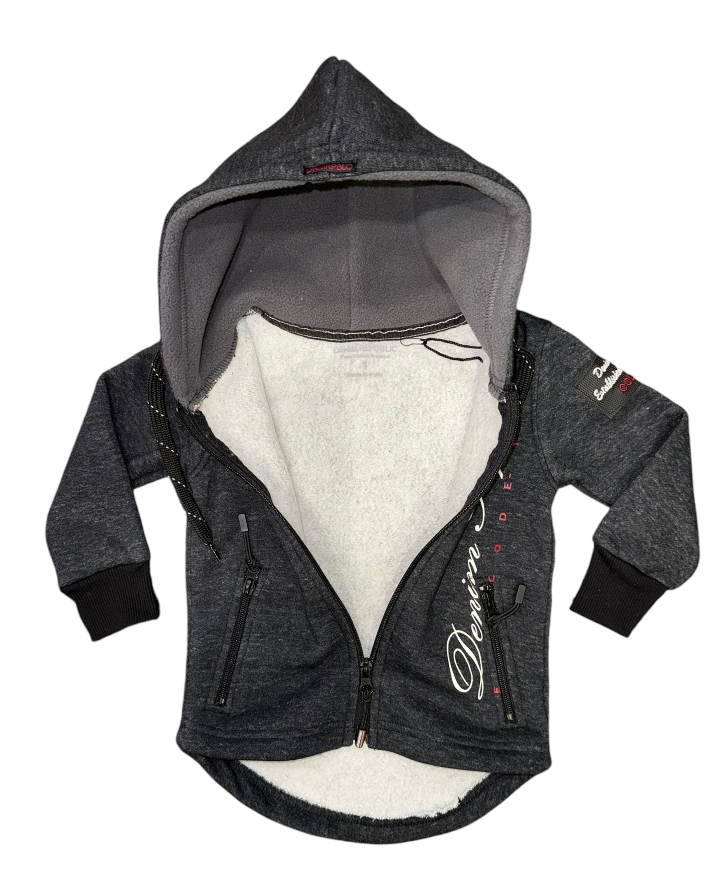 JAY-4 Kids Zip Hoodie Dark GREY