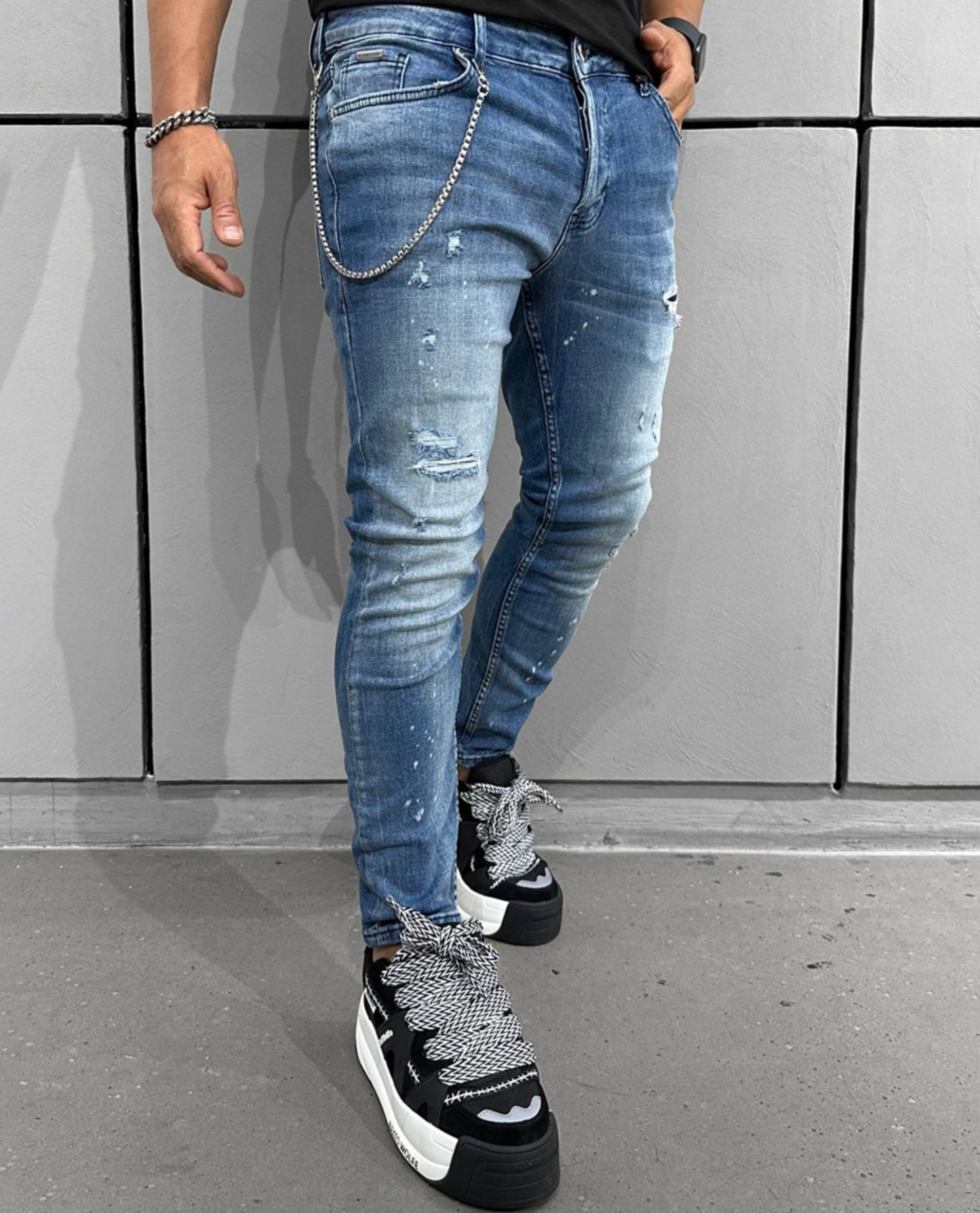 Men's Skinny Jeans Blue washed look