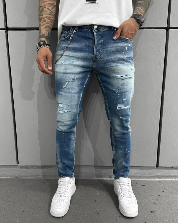 Men's Skinny Jeans Ice Blue #16139 - Denim Republic