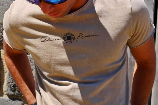 T-Shirts Men's #SPRAYED - TAUPE - Denim Republic