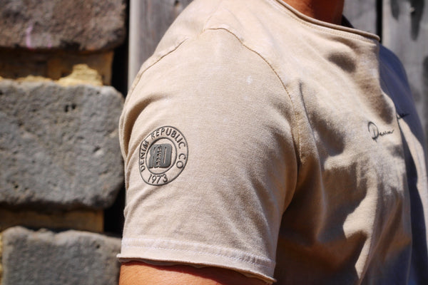 T-Shirts Men's #SPRAYED - TAUPE - Denim Republic