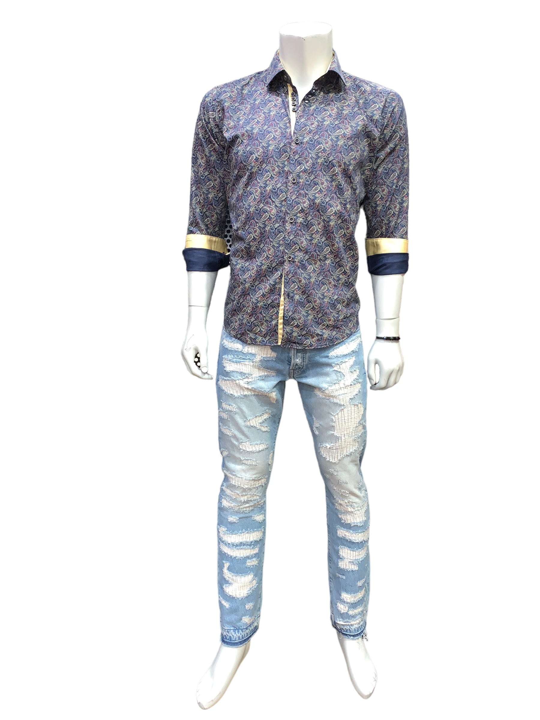 Paisley Long Sleeve Shirt #211380 - Denim Republic