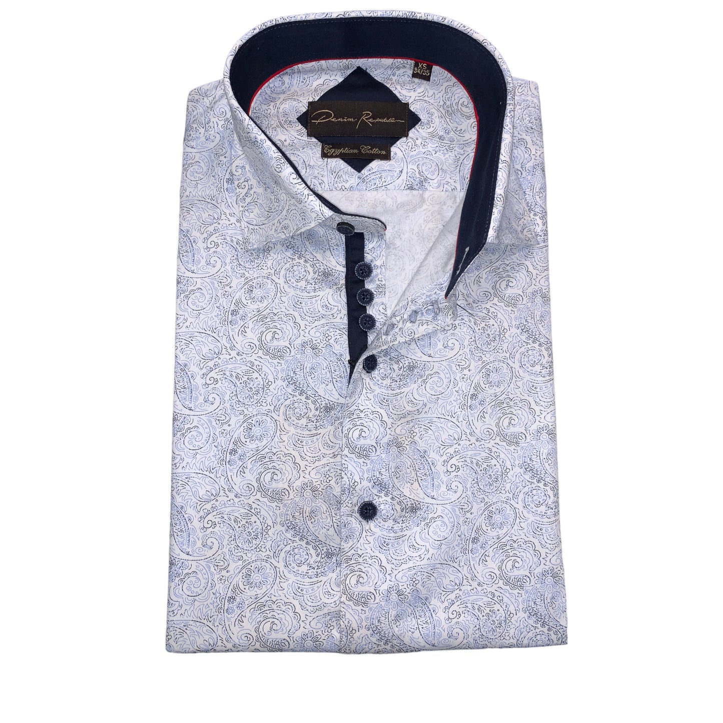 Fine Paisley Long Sleeve shirt #6211 - Denim Republic