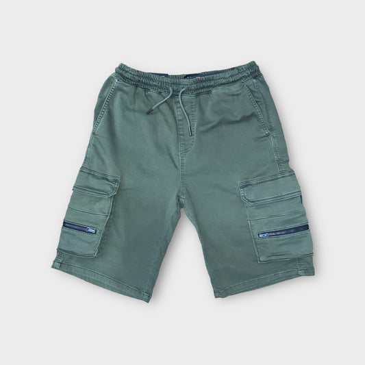 Men's Cargo Shorts Knitted #Alamo OLIVE - Denim Republic