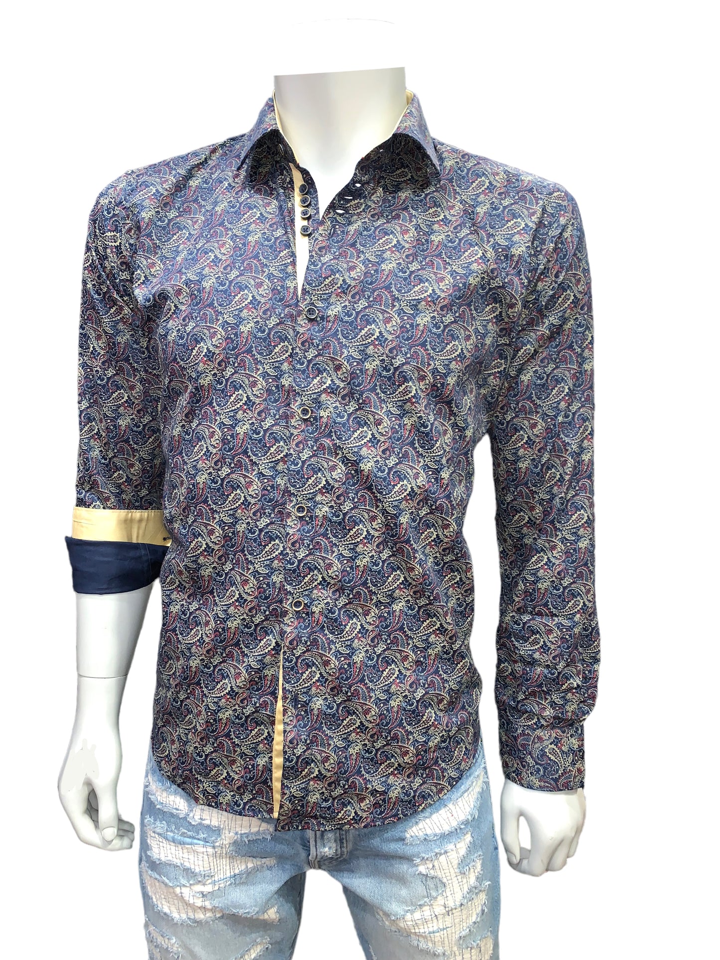 Paisley Long Sleeve Shirt #211380 - Denim Republic