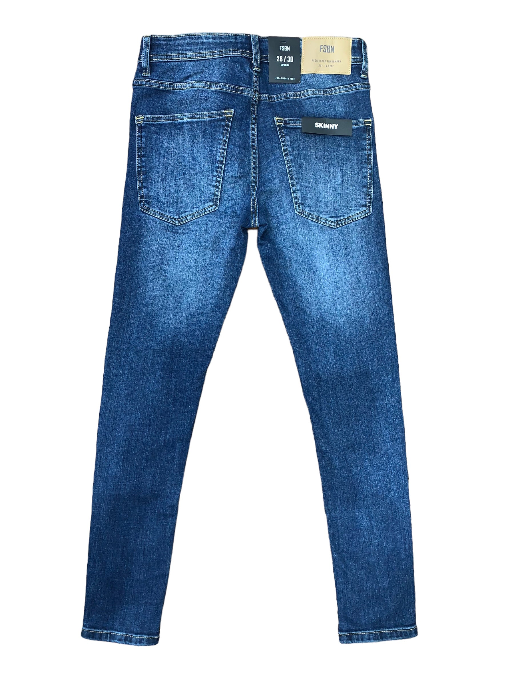 Men’s Skinny Jeans BLUE #FSBN-4 - Denim Republic