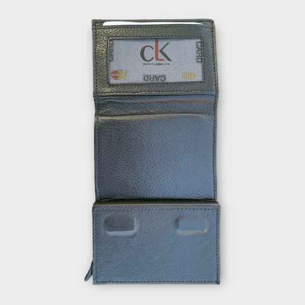 Black Premium Leather Pop Up Card Holder - Denim Republic