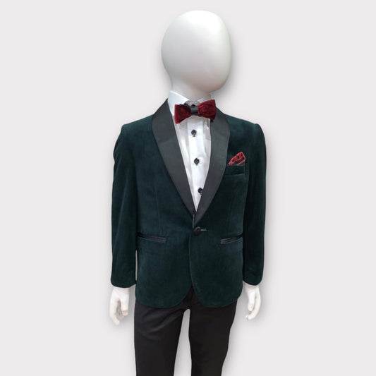 Kids Tuxedo #OLIVER - Velvet Green - Denim Republic