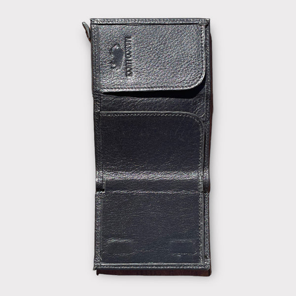 Black Premium Leather Pop Up Card Holder - Denim Republic