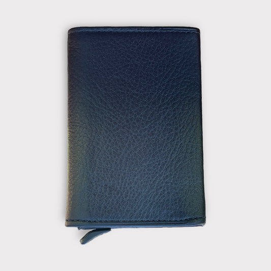 Black Premium Leather Pop Up Card Holder - Denim Republic