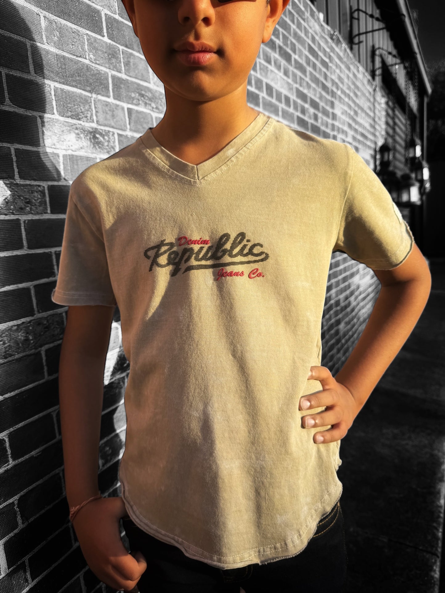 T-Shirts Kids Taupe #K-TRUE - Denim Republic