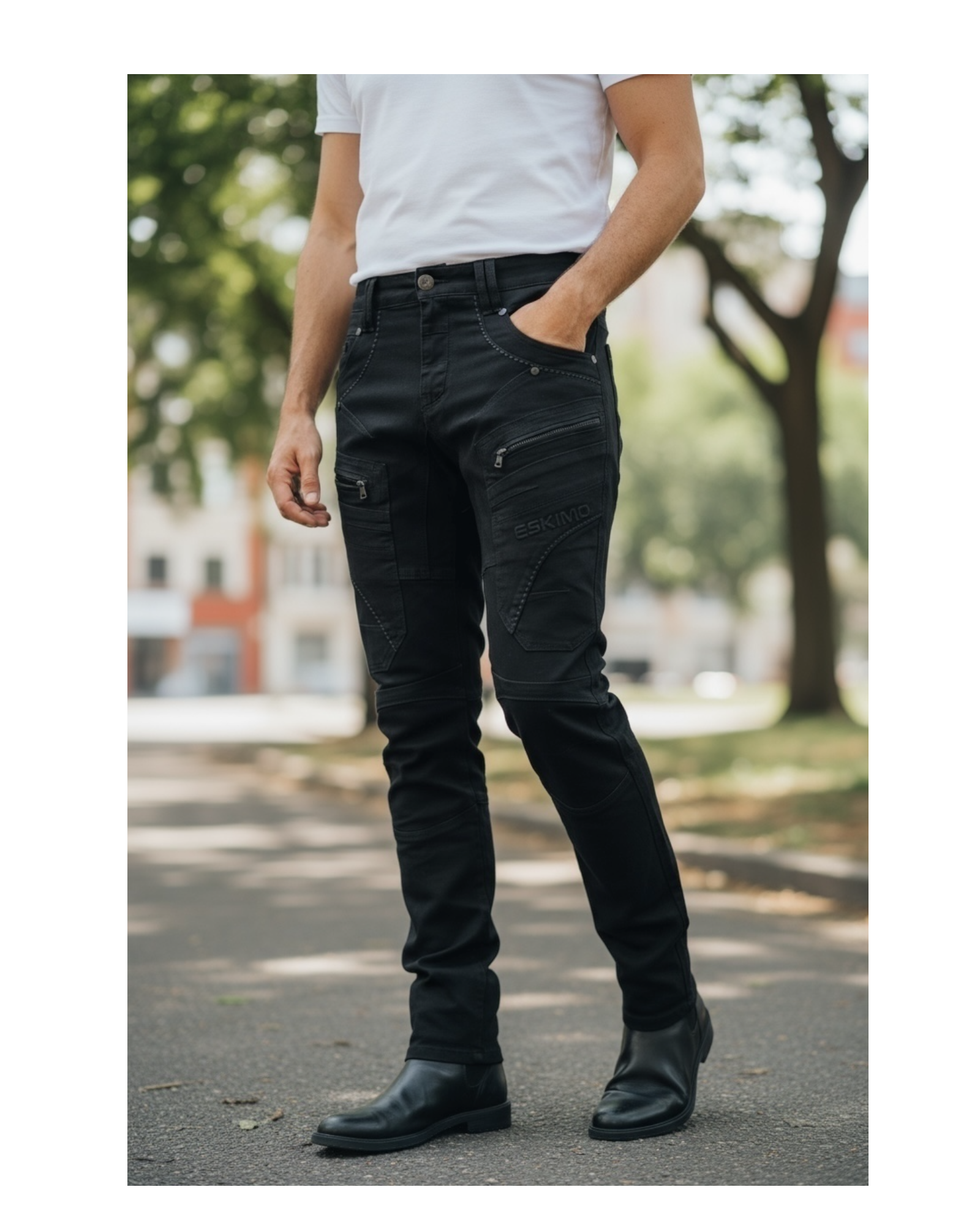 Men’s Jeans Slim-Straight #Matrix Black – Denim Republic