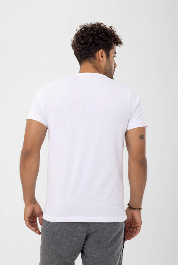Rhinestone Tiger T-shirt white Unisex #112646 - Denim Republic