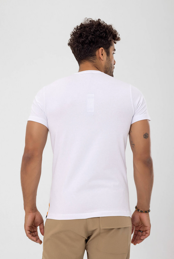 Rhinestone T-shirt unisex #112648- WHITE - Denim Republic