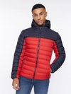 Pymoore Puffer Jacket Red and Navy
