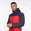 Pymoore Puffer Jacket Red and Navy - Denim Republic
