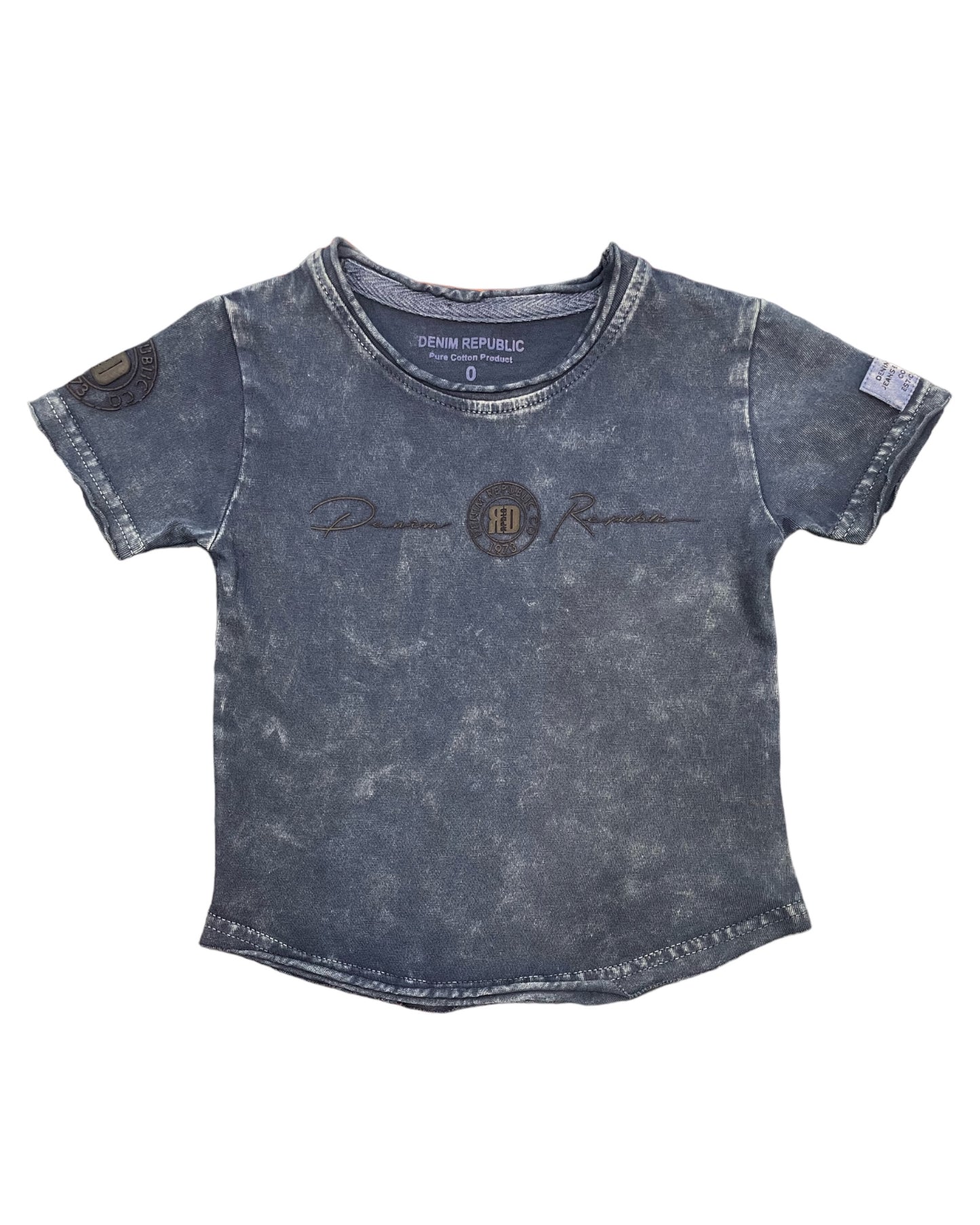 T-Shirts Kids Navy #K-SPRAYED - Denim Republic