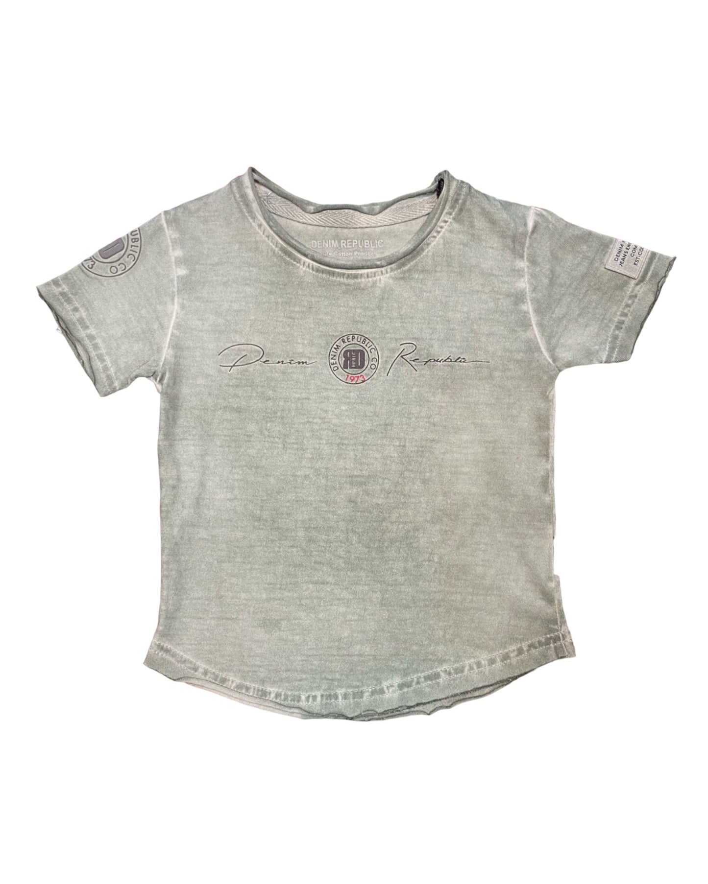 T-Shirts Kids Olive #K-SPRAYED - Denim Republic