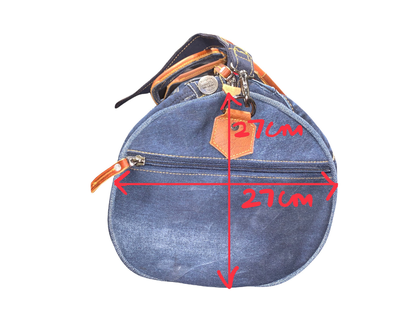 Denim duffle BAGS-03 Leather Handle Large - Denim Republic