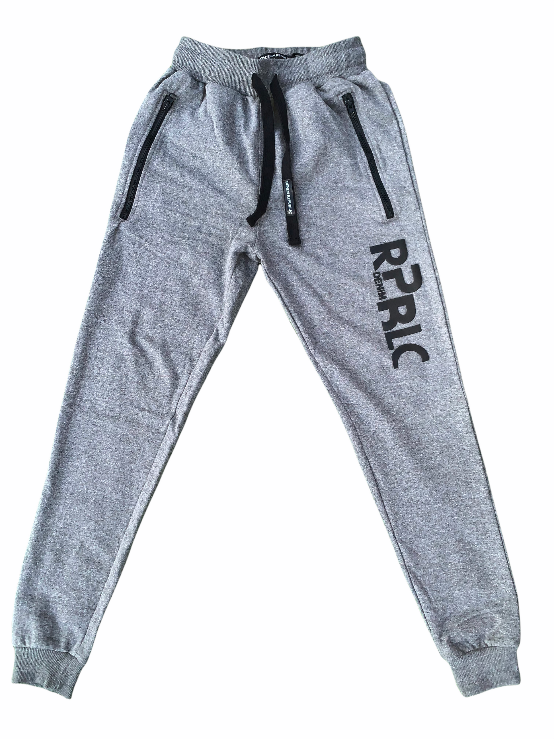 RIBBED-GREY Track Pants - Denim Republic