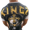 Men’s Rhein stone studded T-shirt #4005 KINGZ - Denim Republic