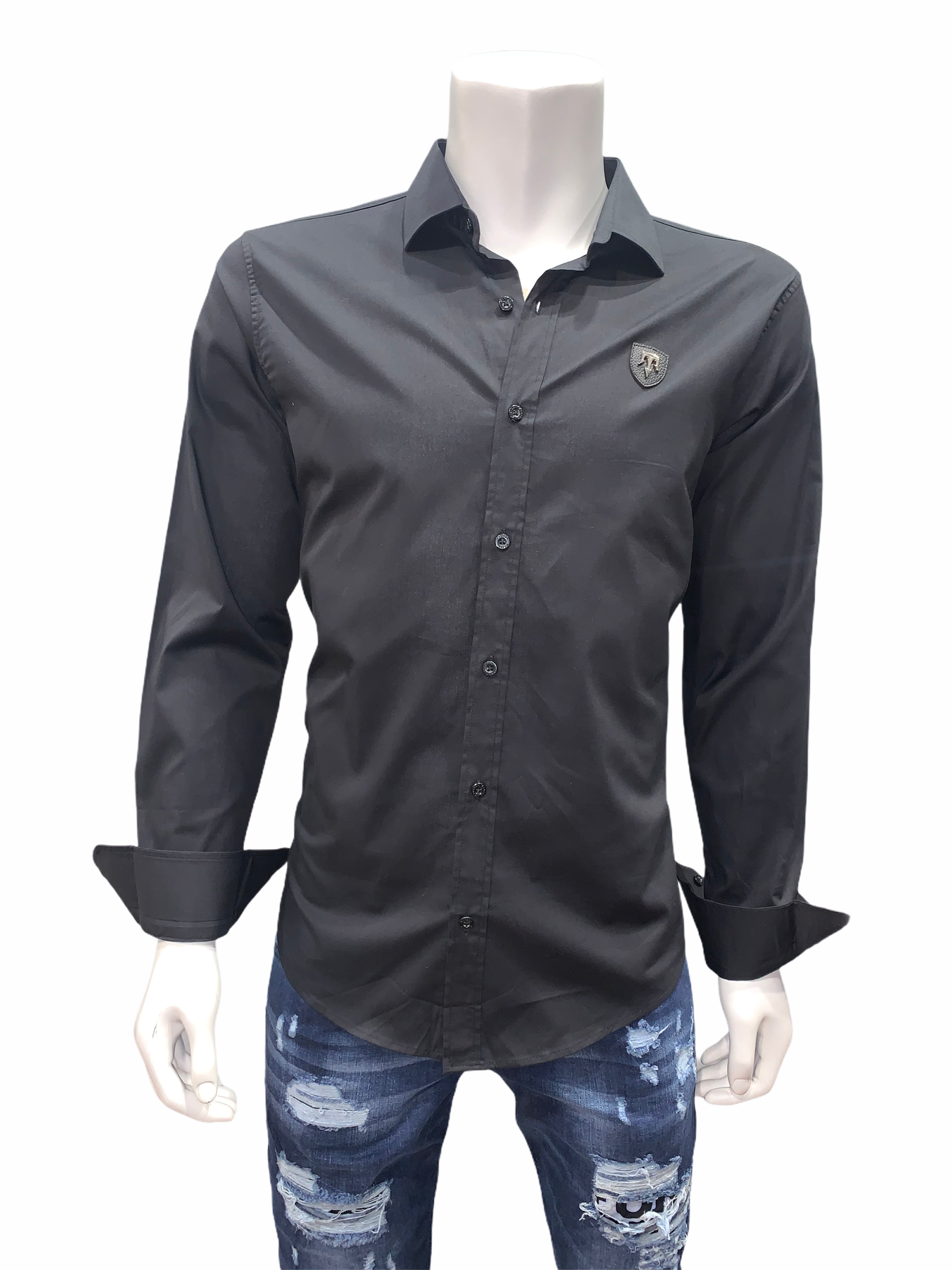 10007 Shirt with Diamantes - Denim Republic