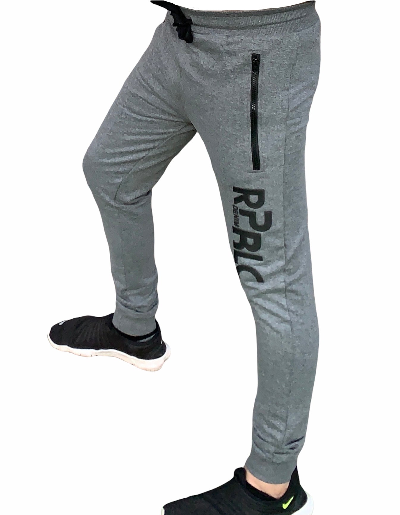 RIBBED-GREY Track Pants - Denim Republic